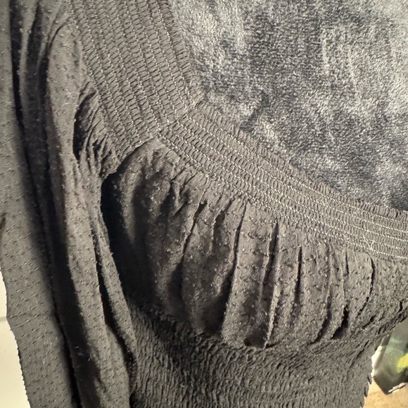 All saints tia top balloon sleeves black square neck NWT - Picture 8 of 9